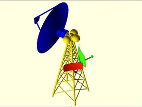 la torre de antena los edificios estructuras 3d playset modelo openscad paramétrico 3d print model - Mito3D