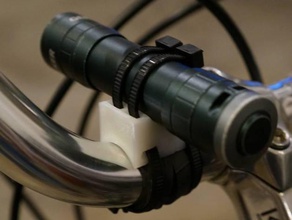 bicycle flashlight clip handlebar headlight sport outdoors 3d print model - Mito3D