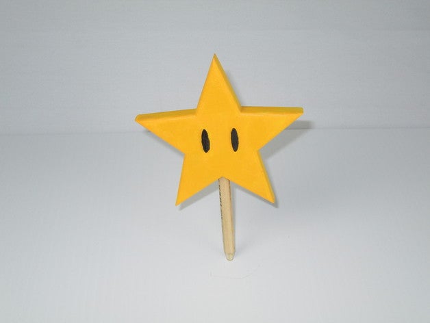 mario star pencil topper 3d printer accessories 3D print model - Mito3D