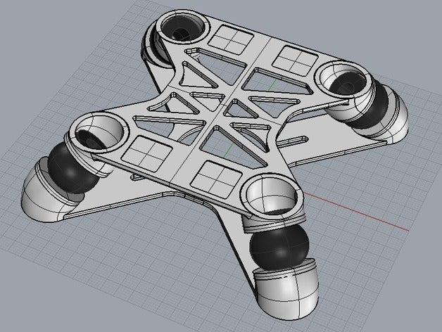 omnimac apm-Halterung 12 rl mod in der Robotik 3dr anti vibration mount 3D print model - Mito3D