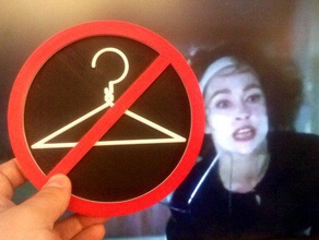 no wire hangers signs logos camp closet joan crawford mommie dearest 3d print model - Mito3D