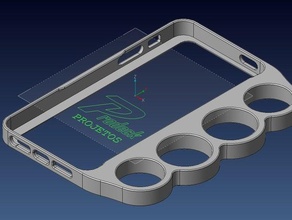 Telefon 5 knuckleduster durumda aksesuarlar 3d print model - Mito3D