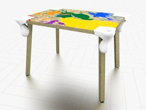 gocciolante tavolo angolare piccola famiglia angolo pezzo piccolo mobili stephan bleeker 3d print model - Mito3D