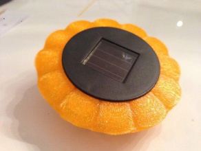 solar lid makies pumpkin lantern outdoor garden 3d print model - Mito3D