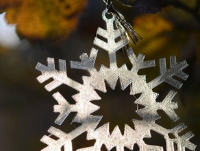 deco snowflake decor christmas decoration winter xmas 3d print model - Mito3D