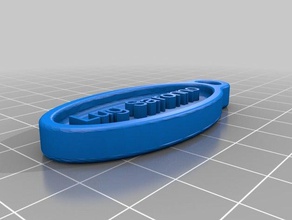 portachiavi ovale lug paralar rozetleri özelleştirilmiş 3d print model - Mito3D