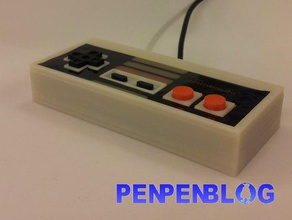 gamepad nes full working electronics videogames 3d print model - Mito3D