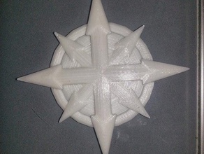 chaos cross accessories arrows arrow star compass rose warhammer 40k wind 3d print model - Mito3D