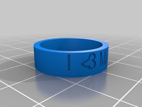 heart millie ring rings customized 3d print model - Mito3D