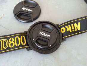 doble tapa de la lente titular 58mm 77mm cámara 2 soporte el cañón haga nikon correa dos 3d print model - Mito3D