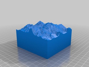 mt everest srtm-Daten andere Geographie Berg Gelände Topographie 3d print model - Mito3D
