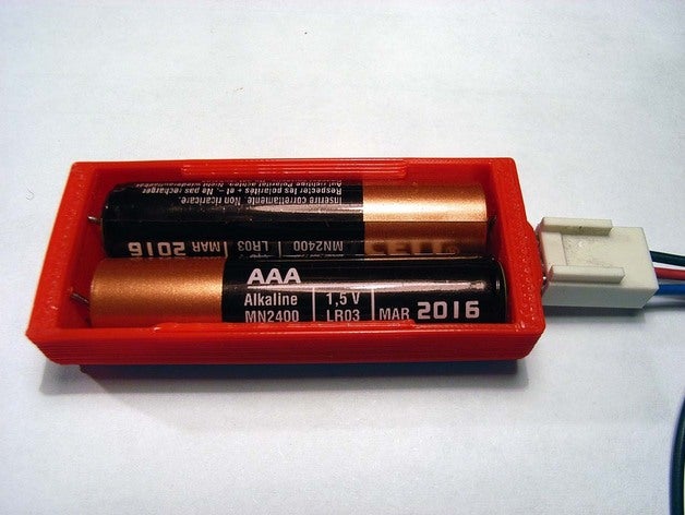 Batterie-Fall - Elektronik aaa adapter Batterie Halter 3D print model - Mito3D