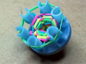 sechs-pin-Gummi-band loom Fischschwanz-Muster Armbänder kundengebundene rainbow 3d print model - Mito3D