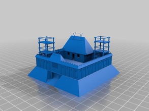 japanesehirajiro castillo otros japonés samurai wargaming de la arquitectura openscad paramétrico 3d print model - Mito3D