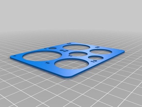 circle drawing template 05 40 cm other guide stencil thing-a-day tool 3d print model - Mito3D
