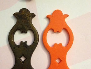antique pull handle replacement parts 3d print model - Mito3D
