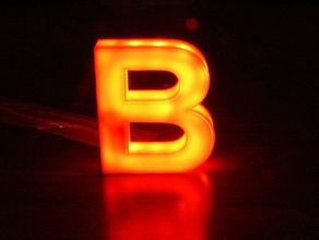 lettre illuminée beleuchteter buchstaben des signes logos 3d print model - Mito3D