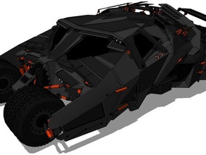 batmans tumbler Fahrzeuge batmobile Auto 3d print model - Mito3D