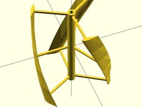 dikey akslı rüzgar turbinevawt gürültü azaltma yükseltme diğer 3d openscad yararlı 3d print model - Mito3D