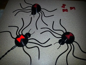 black widow spider halloween animals flexible led ninjaflex 3d print model - Mito3D
