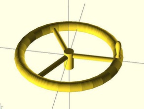 handwheel other crank openscad steering 3d print model - Mito3D