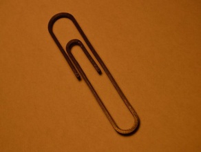 giant paperclip office fun good real 3d print model - Mito3D