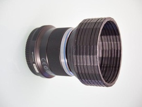 reversible Gegenlichtblende olympus 45 mm-f18-Objektiv Kamera 3d print model - Mito3D