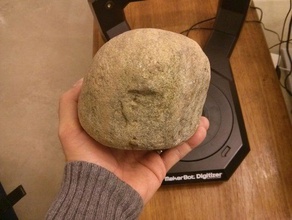 27 kg pedra redonda varreduras réplicas boulder ct-digitador jardim makerbotdigitizer rock 3d print model - Mito3D
