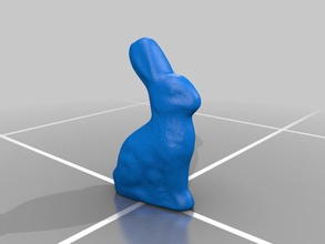 Escaneo 3d de chocolate bunny a los animales el láser en la pascua conejito estatuilla conejo juguete 3d print model - Mito3D