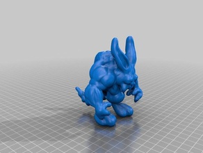 mr bun-e-hop criaturas el lago erie monster nittee grittee brote 3d print model - Mito3D