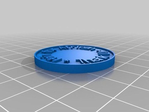 el pelo afro de la moneda las monedas insignias personalizado 3d print model - Mito3D