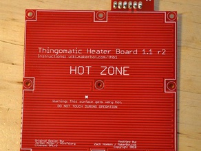 unofficial thingomatic heater board v11 r2 other eagle electronics generation4 heated bed pcb 3d print model - Mito3D