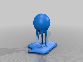 dégoulinant de bal pas un coin la goutte sculptures 3d print model - Mito3D