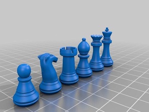 chess set stl 3d print model - Mito3D