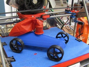 Ballon powered jet car süß rimzzz mechanisch ist - Spielzeug Spaß Rakete Räder Ballon-Auto Kinder 3d print model - Mito3D