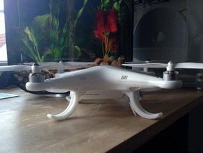 dji phantom low skid landing gear vehicles drone lowrider 3d print model - Mito3D