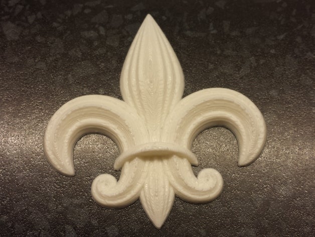 uzor48 Skulpturen fleur-de-lis 3D print model - Mito3D
