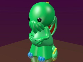 cthulhu mini lovecraft collection creatures 3d artist mag 3dartistmag figurine monster toy character lulzbot 3d print model - Mito3D