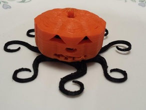 pumpkin costume octopus decor halloween 3d print model - Mito3D