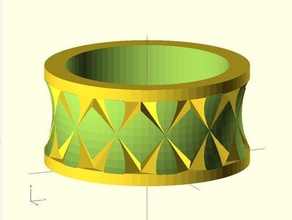 quasi knurled ring rings openscad parametric library thing-a-day 3d print model - Mito3D