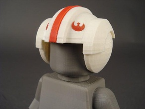 rebel pilot Helm Menschen headwear minifig 3d print model - Mito3D