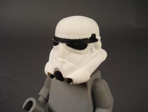 casco stormtrooper persone cappelleria minifig skimbal 3d print model - Mito3D