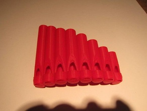 wienermobile panpipes other flute instrument music noise openscad panflute whistle 3d print model - Mito3D