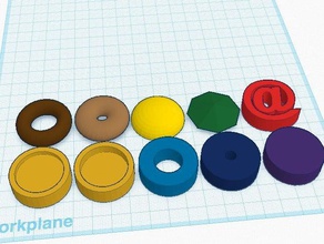 crokinole discos de juguete juego accesorios 3d print model - Mito3D