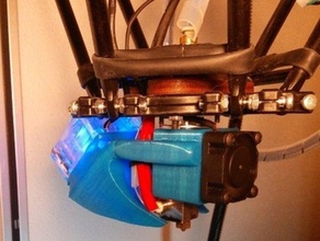 simple universal e3d double fan cooler printer parts 3d print model - Mito3D