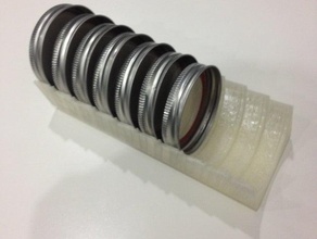 ball jar lid organization tray kitchen dining lids silverware 3d print model - Mito3D