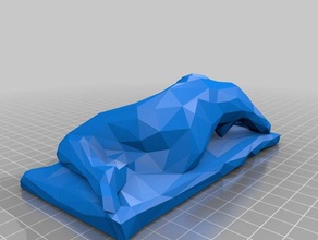 sleepy sculptures abtsract low polygon woman 3d print model - Mito3D