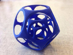 Dodekaeder-Kreisel math Kunst 3d print model - Mito3D
