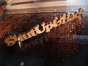 shutup&hack andere Kunst gsi-lab shutuphack Typografie 3d print model - Mito3D