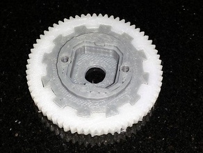 openrc 110 rc hybrid central differential gear vehicles 618 645 car dual extruder nylon taulman truggy 3d print model - Mito3D